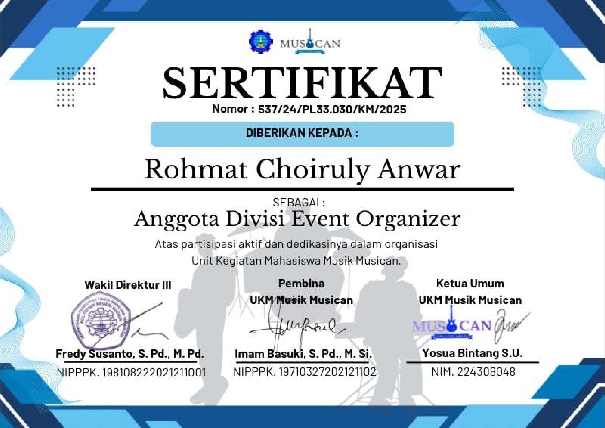 Organizational Certificate
