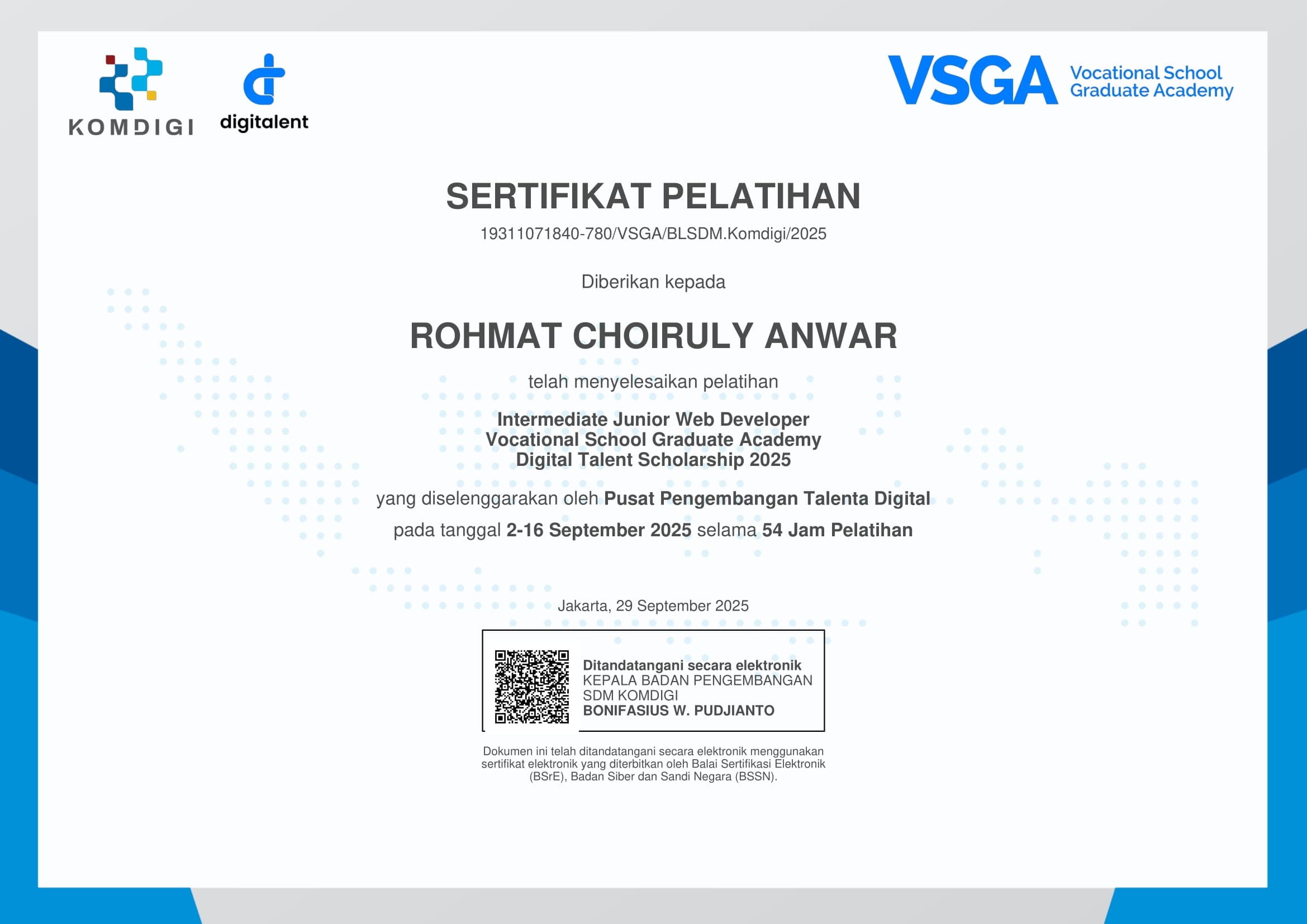 Intermediate Junior Web Developer